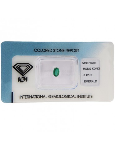 Emerald in 0.42 Carat IGI Blister - Hong Kong - 0