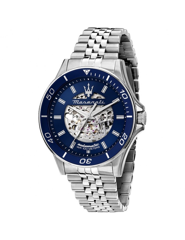 Orologio Maserati - Sfida - Automatico - Silver - 44mm-Blu-R8823140011