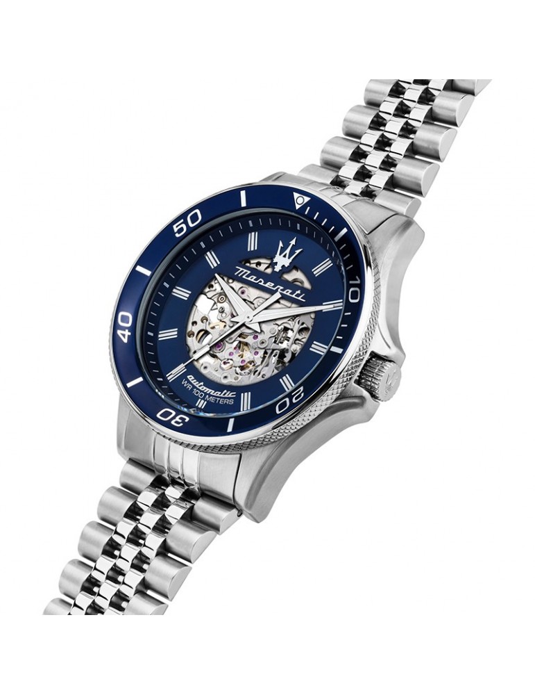 Maserati Watch - Sfida - Automatic - Silver - 44mm-Blue-R8823140011
