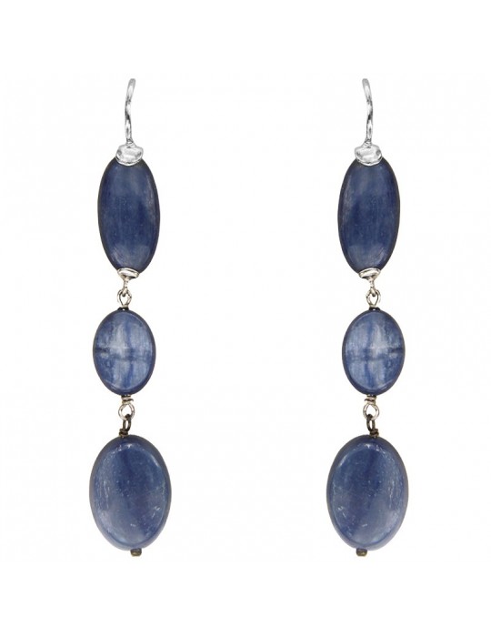 Della Rovere Earrings - in 925% Silver - Pendant Kyanite Elements - ORDRP078