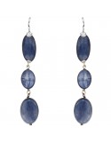 Orecchini Della Rovere - in Argento 925% - Elementi di Cianite Pendenti - ORDRP078