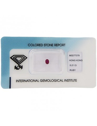 Ruby in 0.21 Carat IGI Blister - Hong Kong - 0