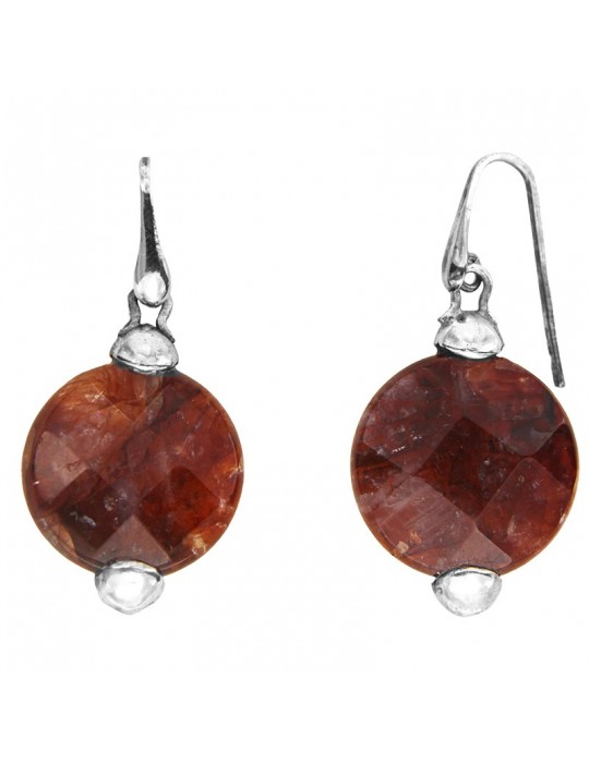 Della Rovere Earrings - 925% Silver Pendants - Ferruginous Quartz - ORDRP048