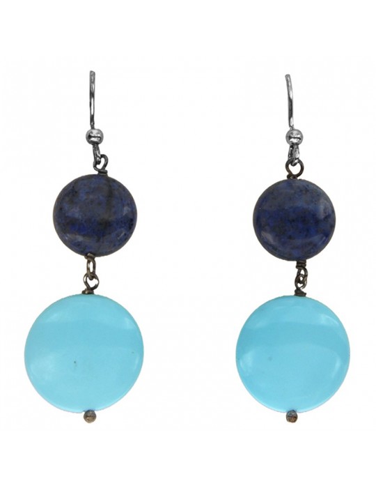 Della Rovere Earrings - Turquoise Paste - Dumortierite - OROV9