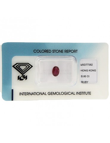 Ruby in 0.80 Carat IGI Blister - Hong Kong - 0