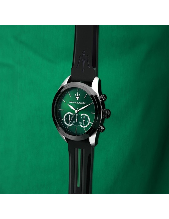 Maserati Watch - Traguardo - Chronograph-Black-45mm-Green-R8871612043