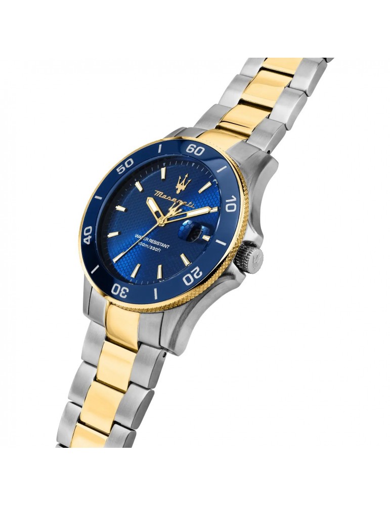 Special Pack Maserati - Competizione -Silver-Gold-43mm-Blue-R8873600007