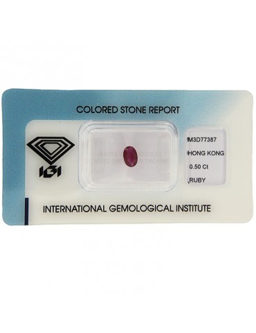 Ruby in 0.50 Carat IGI Blister - Hong Kong - 0