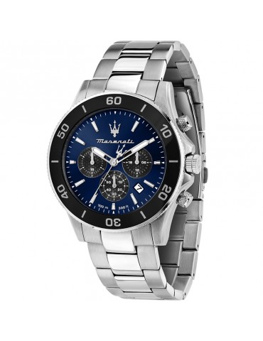 Orologio Maserati - Competizione -  Silver-43mm-Blu e Nero-R8873600009