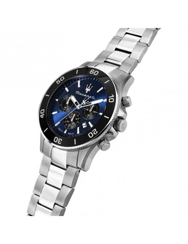 Orologio Maserati - Competizione -  Silver-43mm-Blu e Nero-R8873600009 2