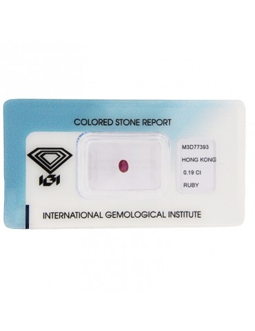 Ruby in 0.19 Carat IGI Blister - Hong Kong - 0
