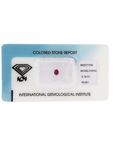 Ruby in 0.16 Carat IGI Blister - Hong Kong - 0
