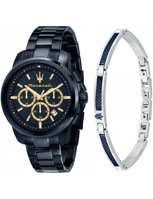 Special Pack Maserati con Bracciale - Successo - 44mm -Blu-R8873621042