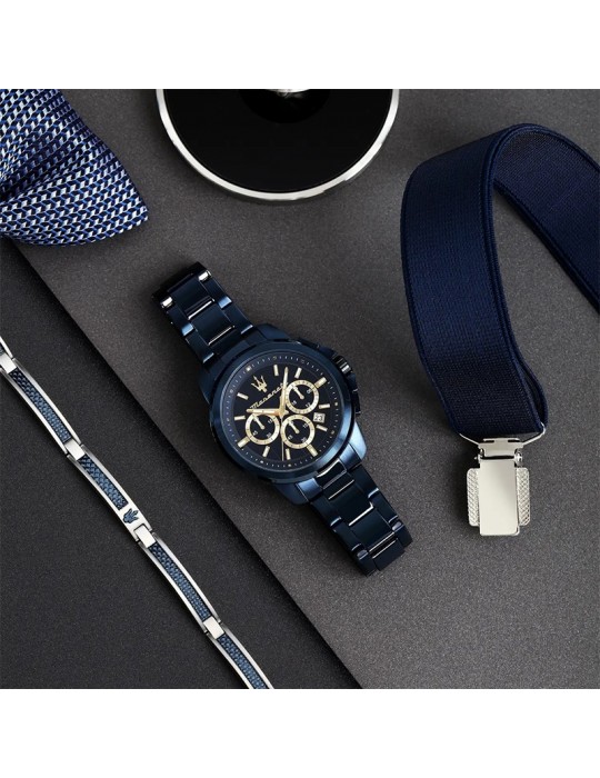 Special Pack Maserati con Bracciale - Successo - 44mm -Blu-R8873621042