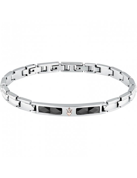 Maserati Bracelet - Ceramic - Steel - Rosè Trident - JM224ATZ40