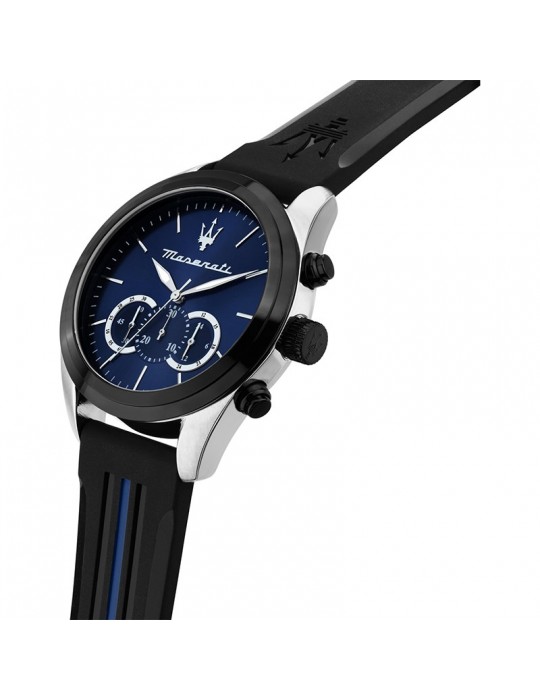 Orologio Maserati - Traguardo - Cronografo - Nero-45mm-Blu-R8871612044
