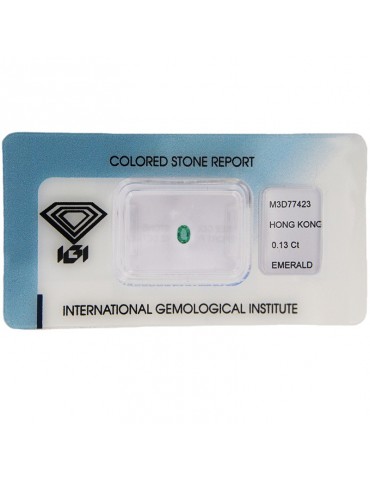Emerald in 0.13 Carat IGI Blister - Hong Kong - 0