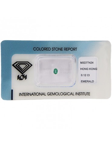 Emerald in 0.12 Carat IGI Blister - Hong Kong - 0