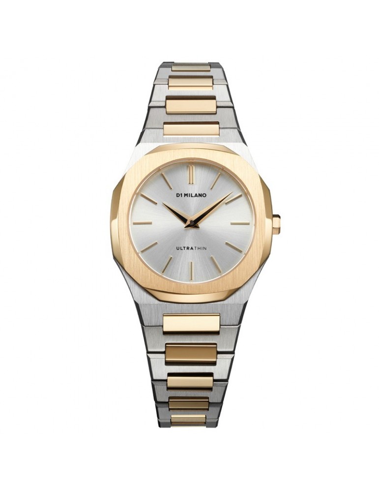 D1 Milano Watch Ultra Thin Edge 30mm Silver Gold UTBL34