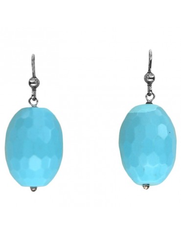 Della Rovere Earrings - in 925% Silver - Turquoise Paste - OROV2