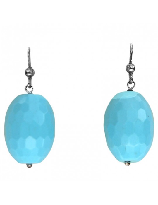 Orecchini Della Rovere - in Argento 925% - Pasta Turchese - OROV2