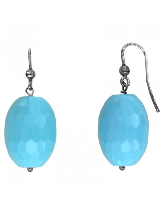 Della Rovere Earrings - in 925% Silver - Turquoise Paste - OROV2