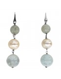 Della Rovere Earrings - Pendants - Aquamarine - Baroque Pearls-DR128
