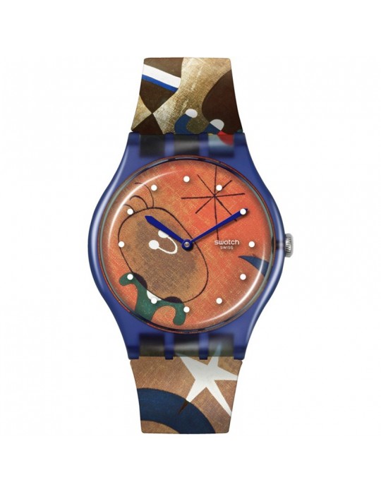 Swatch watch - Miro's Women & Bird in The Moonlight - 41mm-SO29Z136