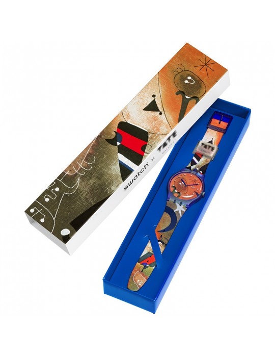 Swatch watch - Miro's Women & Bird in The Moonlight - 41mm-SO29Z136