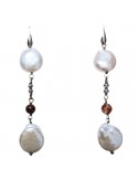 Della Rovere Earrings - Baroque Pearls - Ferruginous Quartz -ORDRP050