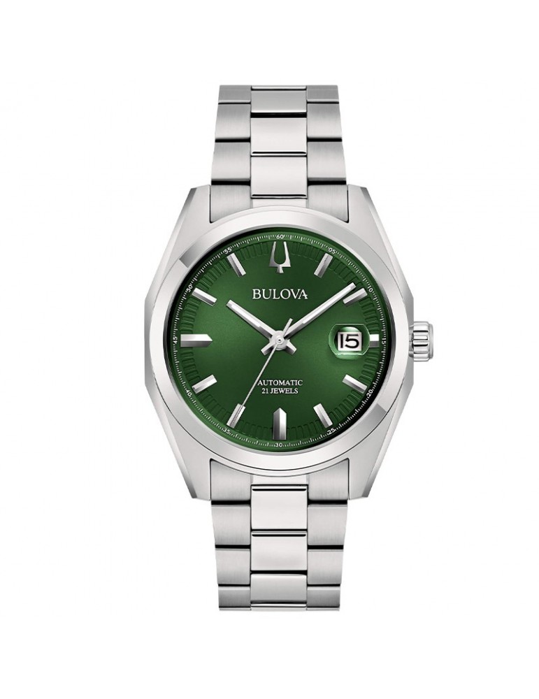 Orologio Bulova Uomo - Surveyor Meccanico Automatico 39mm Verde - 96B429