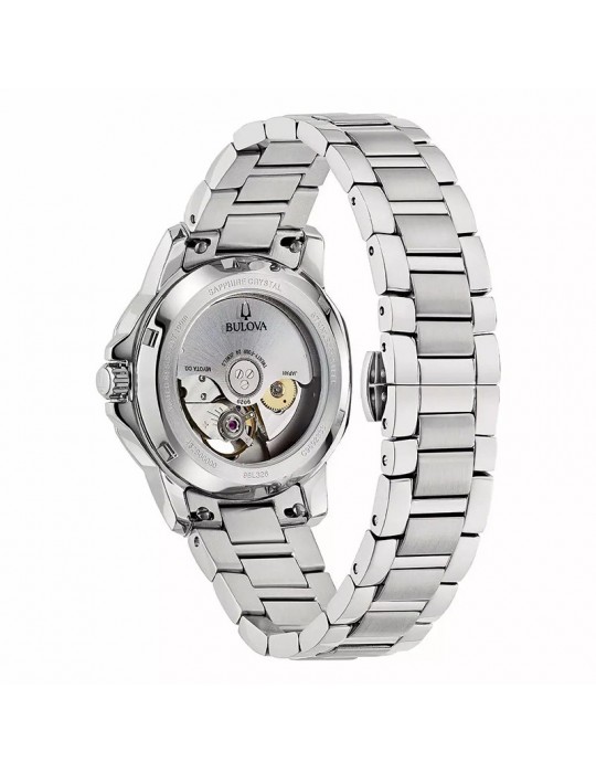 Bulova Women's Watch - Marine Star Automatic Mechanical 35mm Mother of Pearl with Steel Bracelet - 0