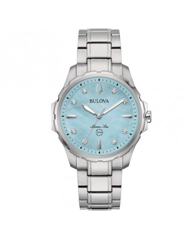 Orologio Bulova Donna - Marine Star Quarzo 36mm Turchese con Bracciale in Acciaio - 96P248