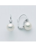 Nimei Women's Earrings with Akoya Pearls and Diamonds - 0