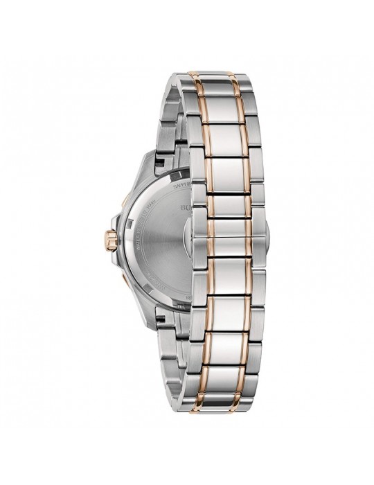 Bulova Women's Watch - Marine Star Quartz 36mm Rose Gold Mother of Pearl with Steel Bracelet - 0