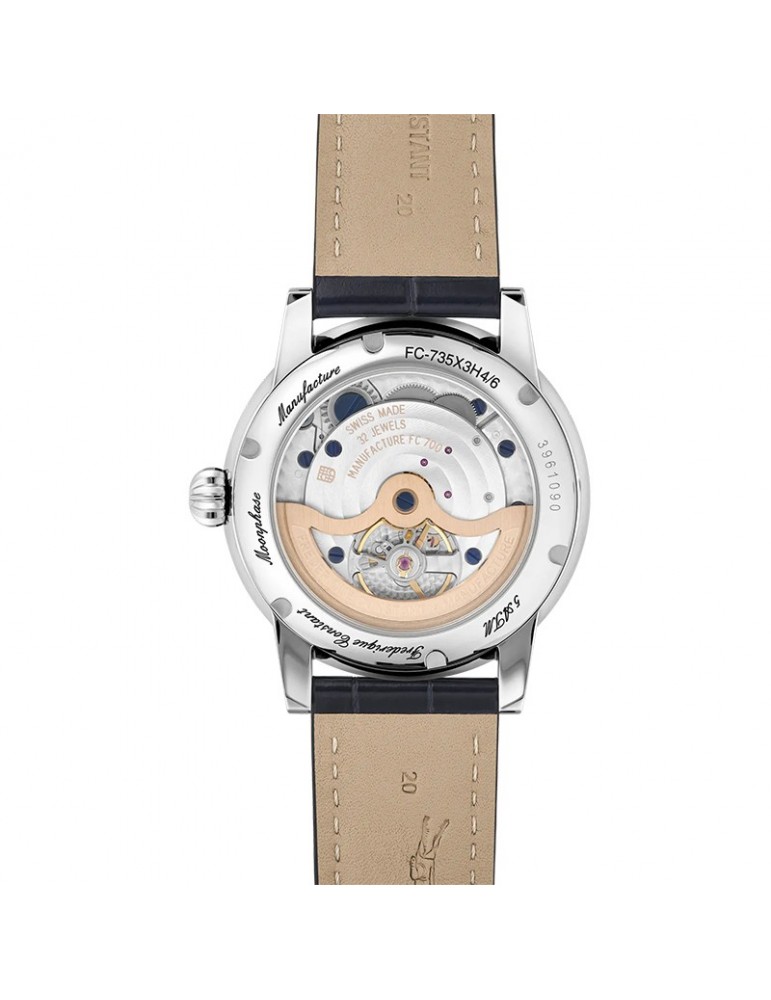Frederique Constant Watch - Manufacture Classics Classic Power Reserve Big Date 40mm Silver - Moon Phase - 0