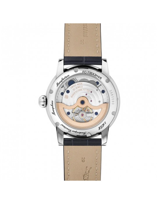 Frederique Constant Watch - Manufacture Classics Classic Power Reserve Big Date 40mm Silver - Moon Phase - 0