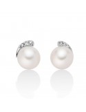 Orecchini Miluna - Oro Bianco 18 carati - Perle - Diamanti Naturali - PER2752