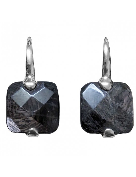 Orecchini Della Rovere - Argento 925% - Quarzo Rutilato Nero - DR229