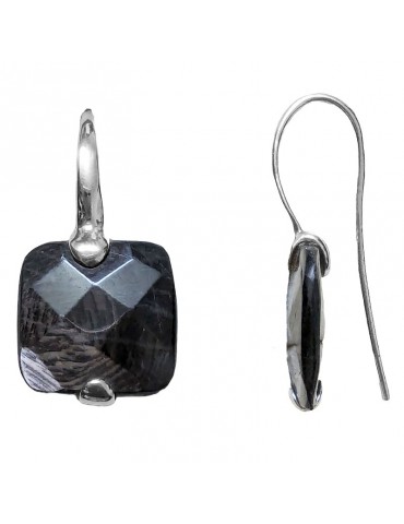 Della Rovere Earrings - 925% Silver - Black Rutilated Quartz - DR229 2