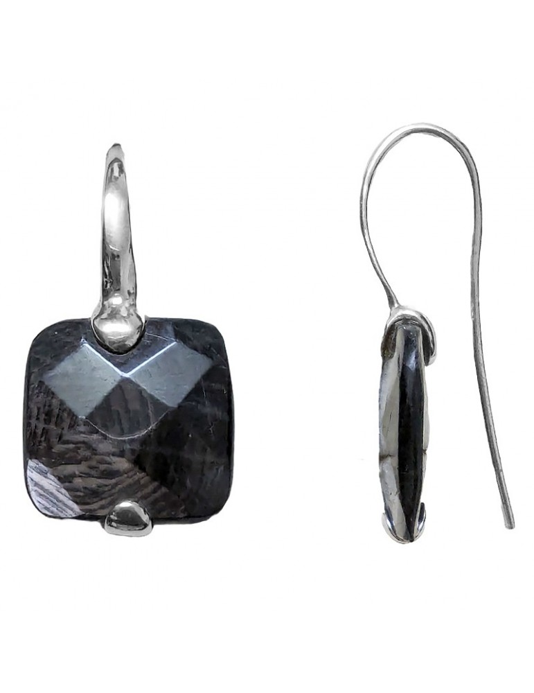 Della Rovere Earrings - 925% Silver - Black Rutilated Quartz - DR229
