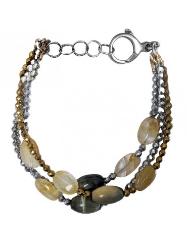 Bracciale Della Rovere - Ematite - Occhio di Gatto - BRDREMAT080