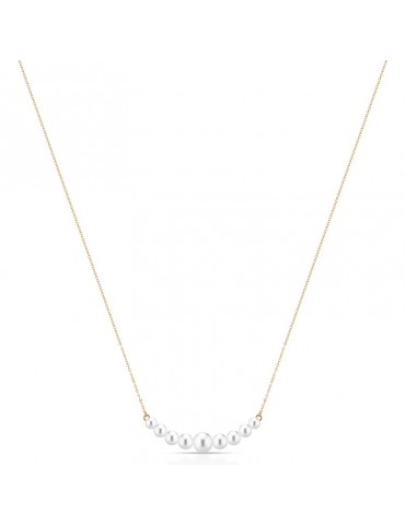 Collana Lelune - Oro Giallo 18 Carati - Perle Freshwater Bianche 3,5-6,5 mm -LLGC2144.1