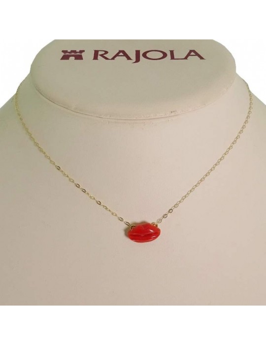 Collana Rajola - Lulù - Oro Giallo 18 kt - Bocca -Corallo Rosso-359331