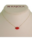 Rajola Necklace - Lulù - 18 kt Yellow Gold - Mouth - Red Coral - 359331
