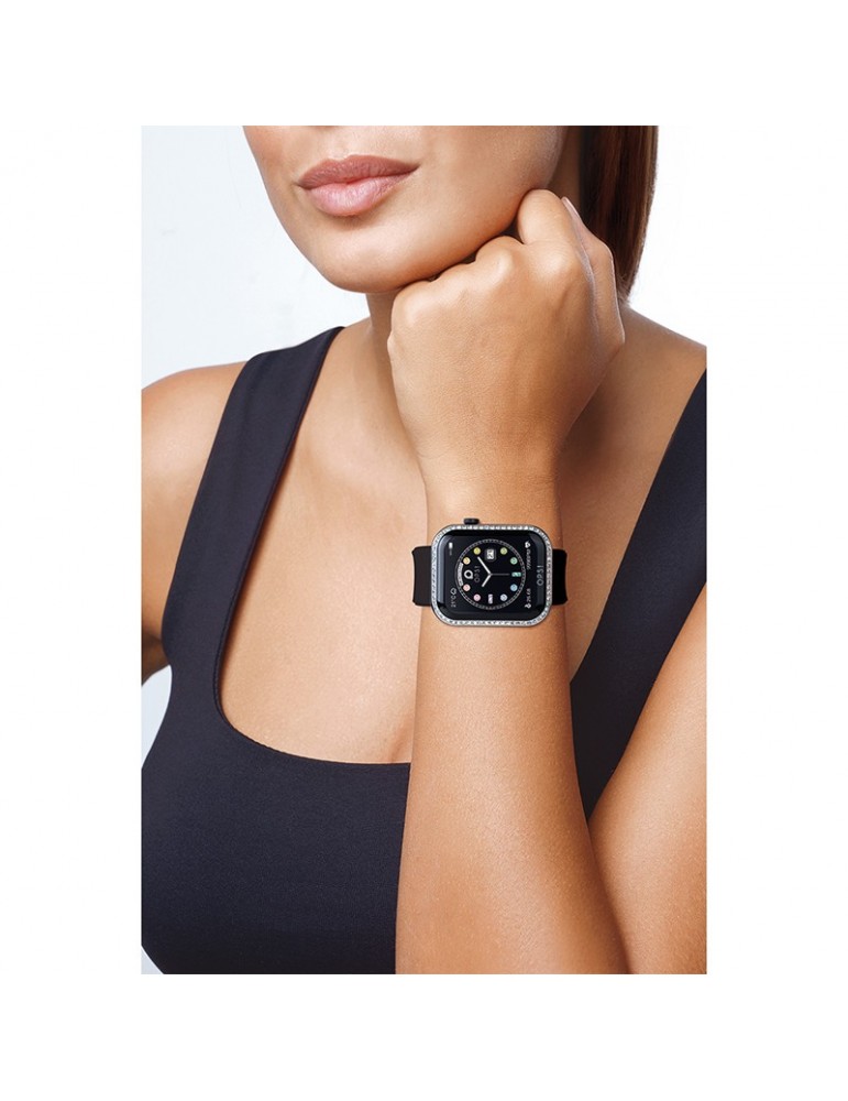 Smartwatch Oops! - Call Love - Multifunction - Black - Crystals - OPSSW40