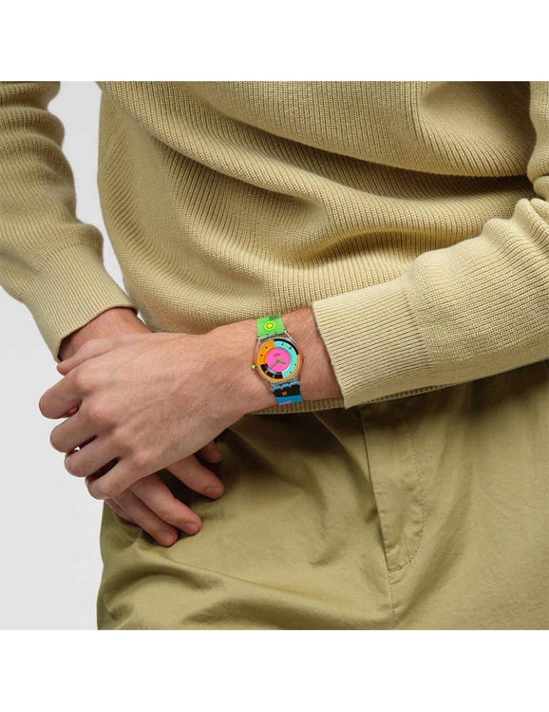 Orologio Swatch - Neon Hot Racer - 34mm - Multicolore - SS08K119