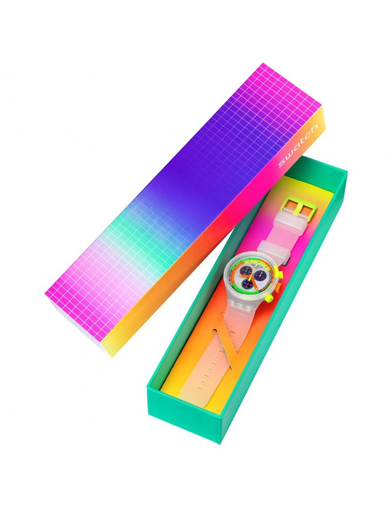 Swatch watch - Neon Jelly - Chronograph - 47mm - Multicolored-SB02K100