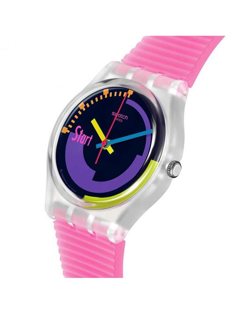 Swatch Watch - Neon - Pink Podium - Pink - 34mm-Black-Purple-SO28K111