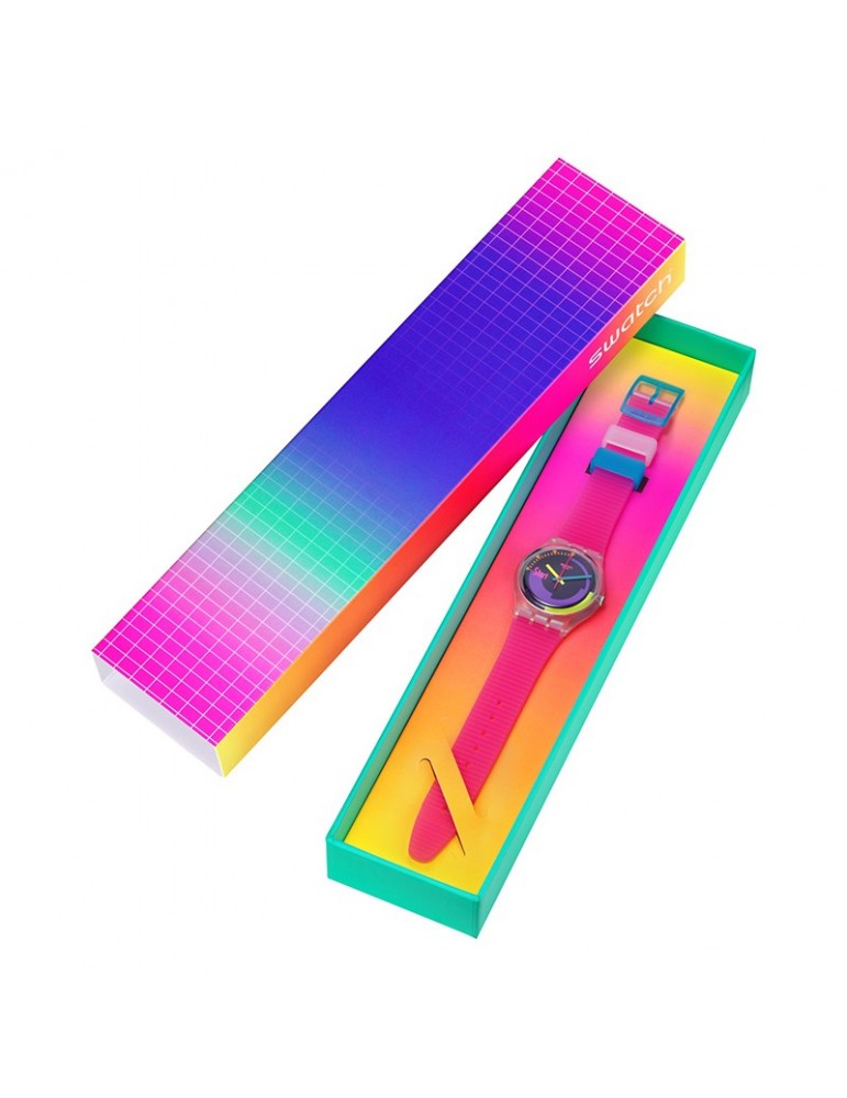 Swatch Watch - Neon - Pink Podium - Pink - 34mm-Black-Purple-SO28K111